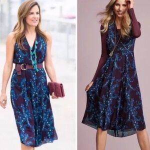 Cabi Treasure sleeveless dress Sz 16 purple paisley